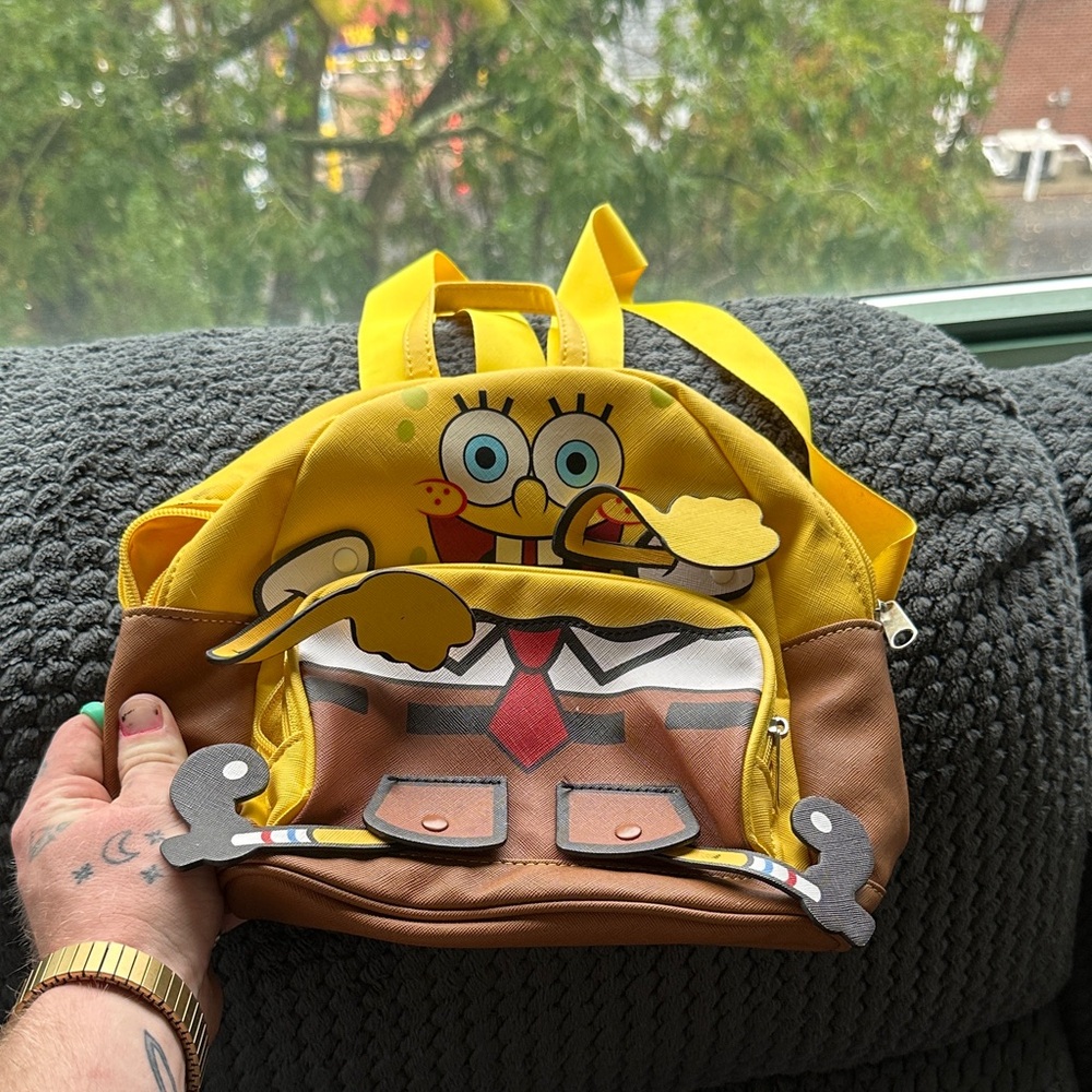 SpongeBob SquarePants Yellow and Tan Backpack